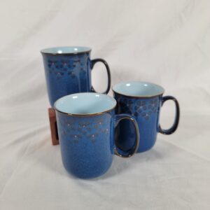 3 Denby Midnight Blue Mugs