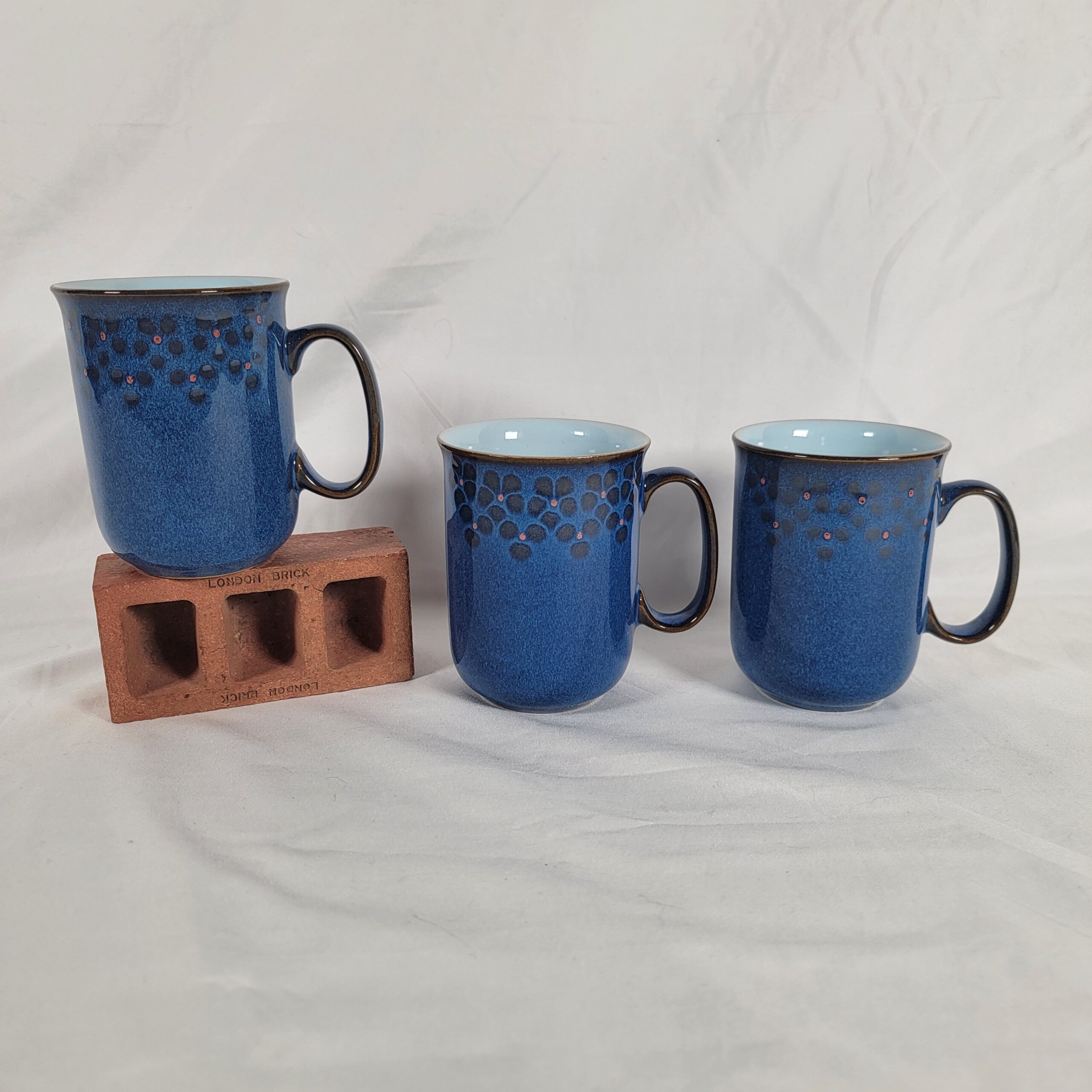 3 Denby Midnight Blue Mugs 3 Denby Midnight Blue Mugs - Image 2