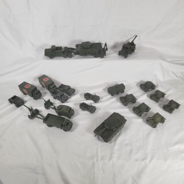 Dinky Military Army Collection of Diecast Lorries, Trucks, Vans, and Tanks