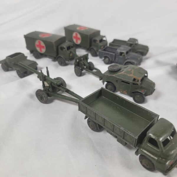 Dinky Military Army Collection of Diecast Lorries, Trucks, Vans, and Tanks - Image 2