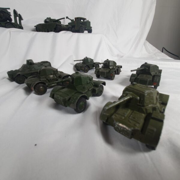 Dinky Military Army Collection of Diecast Lorries, Trucks, Vans, and Tanks - Image 5